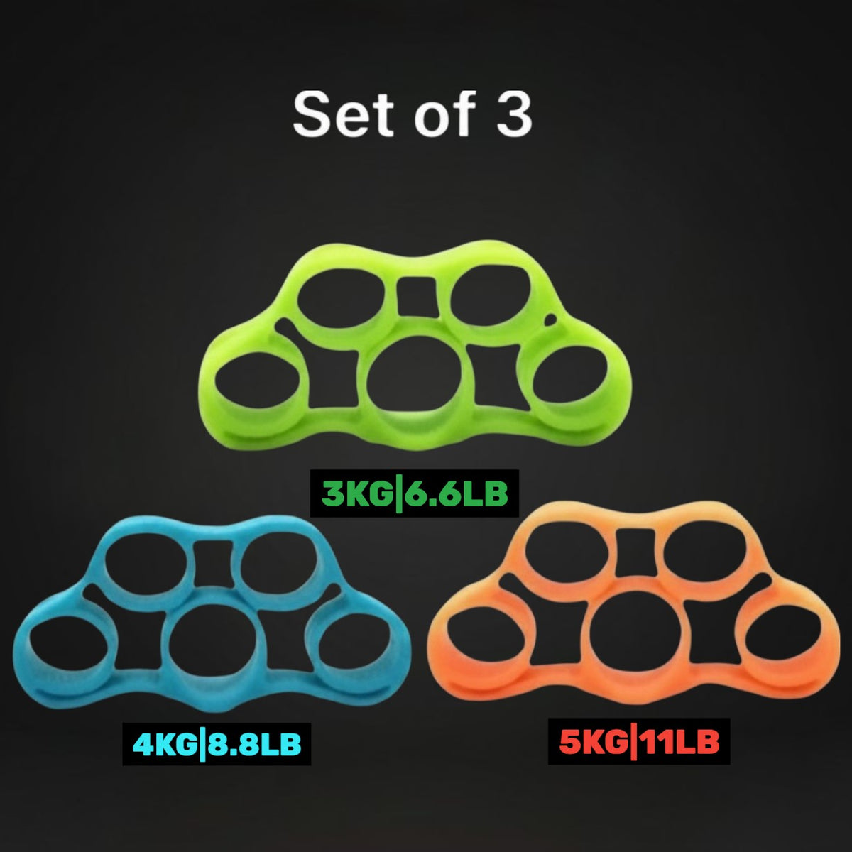 Finger Stretcher Resistance Bands (3 Levels)