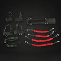 GYMFINDSHUB boxing resistance training set with waist belt, ankle straps, wrist handles, and red elastic bands.