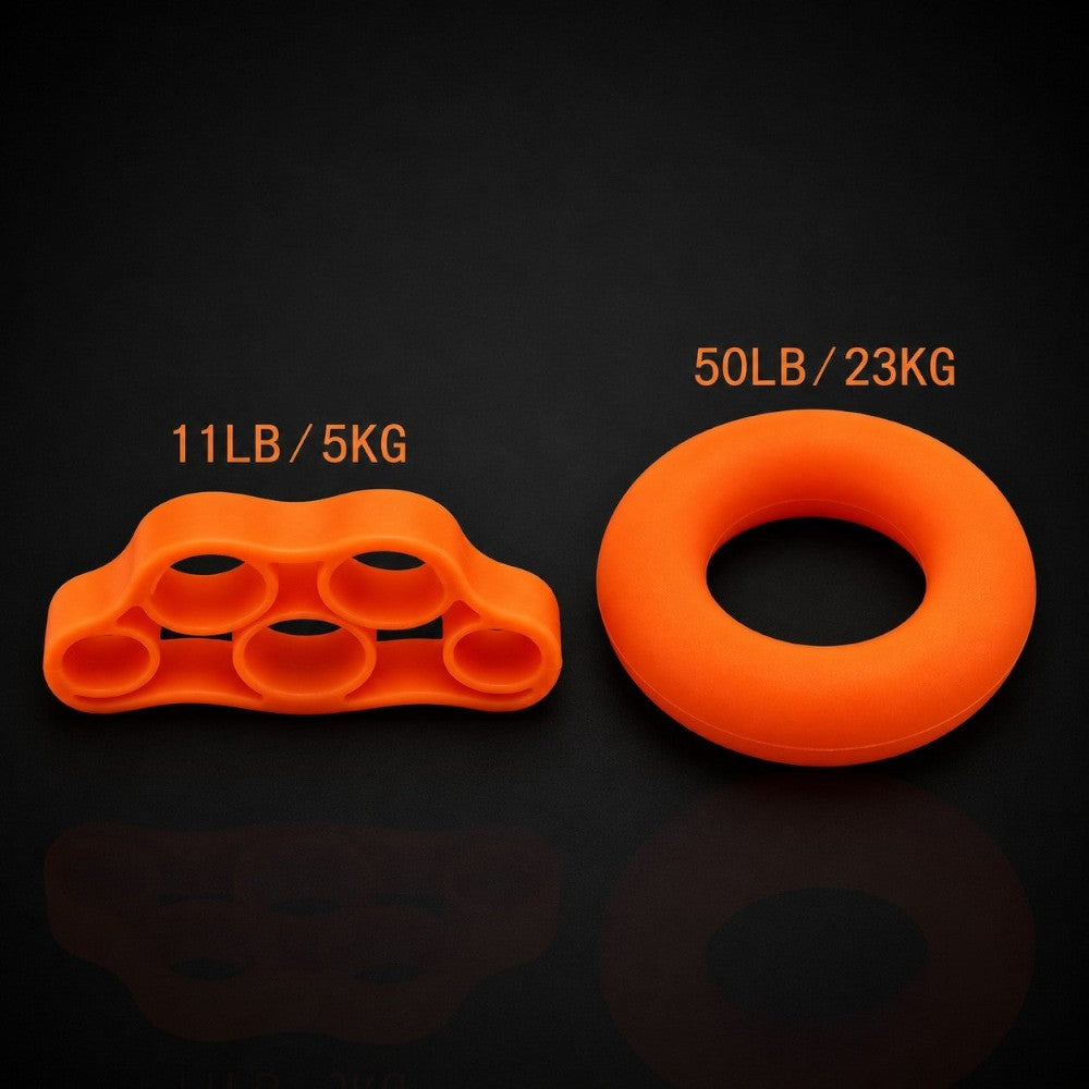 GYMFINDSHUB orange silicone finger stretcher and grip ring for hand strength training